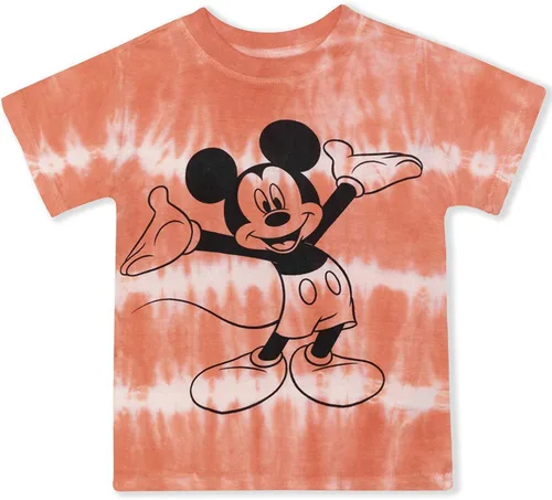 Vista 5 de Disney Camiseta de Mickey Mouse para niños, bebés y niños pequeños – Verde/Naranja/Gris/Azul/Amarillo