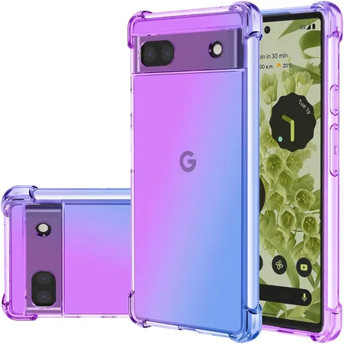 Vista 8 de Funda para Google Pixel 6A - 6.2 pulgadas Lindas Niñas Gradient Slim Anti Scratch Soft TPU Funda protectora a prueba de golpes para Google Pixel 6A