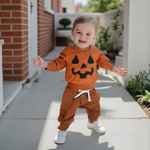 Vista 2 de Conjunto de camisa larga y divertida para bebé niño y niña, ropa de primera Navidad, 6, 12, 18, 24 meses, 2T