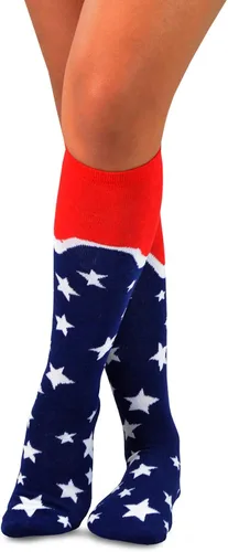 Vista 6 de Calcetines para mujer, diseño de Navidad, San Valentín, San Valentín, San Valentín, Halloween, 9 pares Rodilla alta 9pair_americana