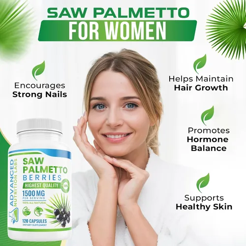 Vista 4 de Saw Palmetto serenoa ultrafuerza, 0.053 oz por día, 120 cápsulas (0.026 oz por cápsula)