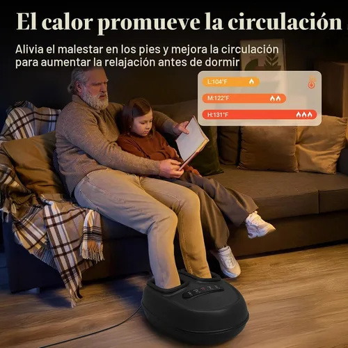 Vista 4 de Masajeador de pies con calor para neuropatía - [2026 actualizado], HSA Negro