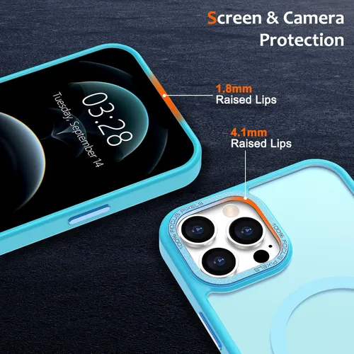 Vista 956 de Anuck - Funda magnética para iPhone 11 compatible con MagSafe, carcasa trasera mate translúcida dura, borde de TPU, delgada, resistente a impactos