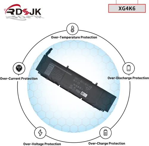 Vista 6 de XG4K6 01RR3 F8CPG 5XJ6R Batería para portátil Dell XPS 17 9700 9710 9720 9730 Precision 5750 5760 5770 XPS 17-9700-D1741S 17-9700-D1761S Serie TS