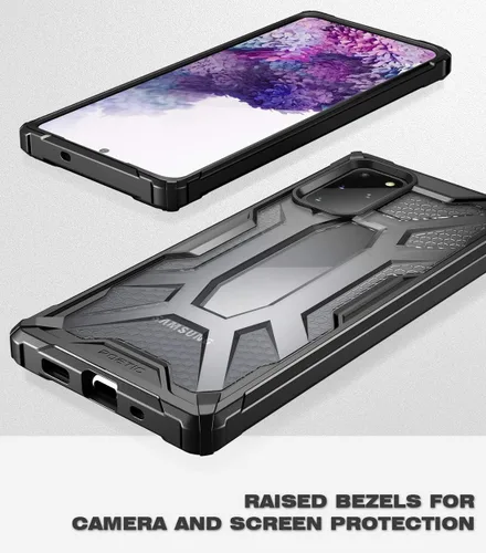 Vista 2 de Poetic Affinity Series - Funda protectora híbrida híbrida de grado militar diseñada para Samsung Galaxy S20 Plus/Galaxy S20+, color negro