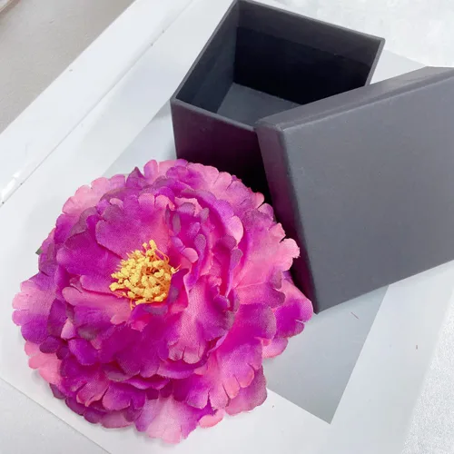 Vista 2 de Delicados broches de flores de peonía grande, broche clásico para bodas, fiestas, banquetes de baile para mujeres, elegantes alfileres de solapa