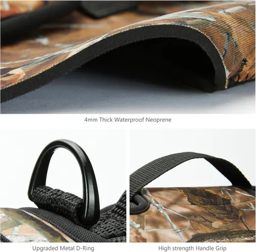 Vista 2 de BASSDASH Chaleco de caza ajustable de neopreno con camuflaje para perros, protección impermeable para el pecho