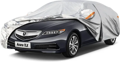 Vista 27 de Kayme Funda de automóvil de 6 capas para Audi A4 Sedan (2011-2023), impermeable para todo tipo de clima, cubierta exterior completa, protección