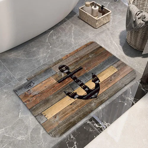 Vista 23 de LYFANS Alfombras de baño de espuma de esponja absorbente suave para baño y cocina (23.5 x 59 pulgadas), tapete de franela antideslizante brillante