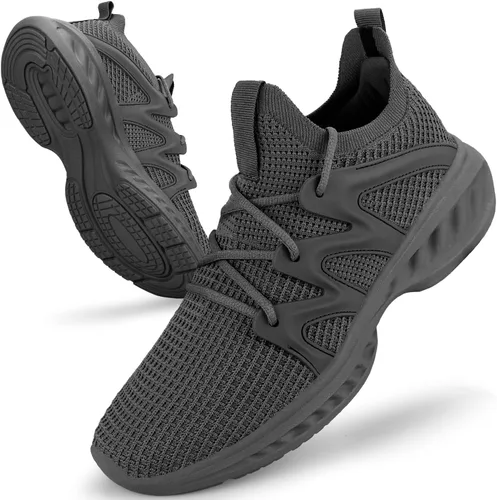 Vista 2 de Pujcs - Zapatos deportivos para caminar para hombre, antideslizantes, transpirables, ligeros, atléticos, para gimnasio, tenis y correr