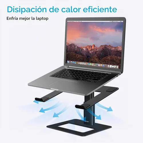 Vista 5 de BoYata Soporte para laptop, elevador de altura ajustable para portátiles de Negro