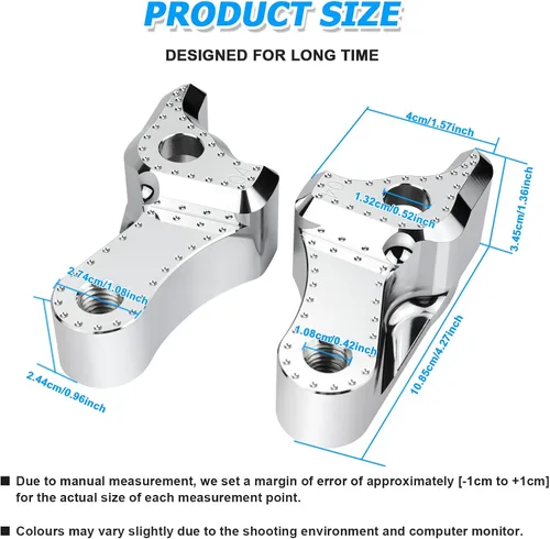 Vista 7 de Kit de bloques de bajada trasera de motocicleta de 2 pulgadas para Harley Davidson Touring Street Glide 2002-2023 (cromado)