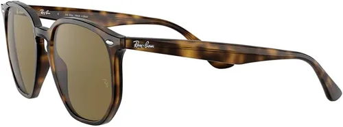 Vista 3 de Ray-Ban Gafas de sol unisex con montura Habana clara, lentes marrón oscuro, 2.126 in