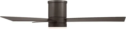 Vista 5 de Axis Smart - Ventilador de techo empotrado de 3 aspas para interiores y exteriores, 52 pulgadas, bronce con kit de luz LED de 2700 K y control