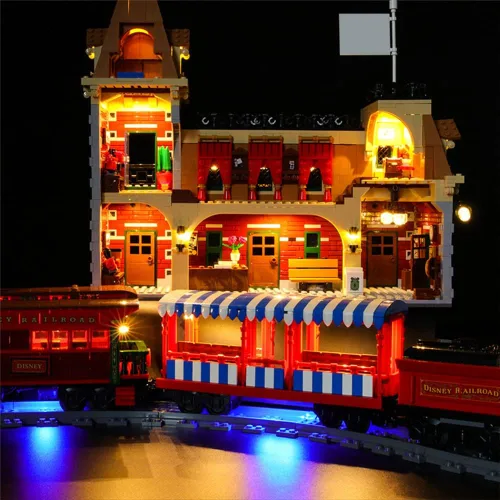Vista 8 de GEAMENT Kit de luces LED compatible con Lego Disney Train and Station - Juego de iluminación para modelo de construcción 71044