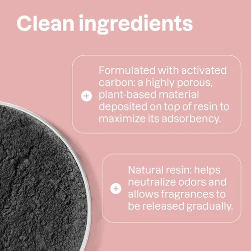 Vista 4 de ATTITUDE Purificador de aire con filtro de carbón activado, ingredientes a base de plantas y minerales, atrapa contaminantes del aire, vegano