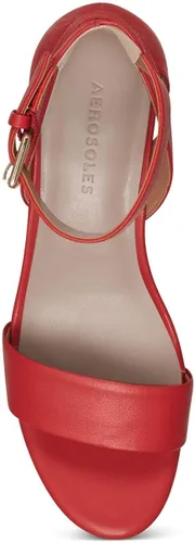 Vista 9 de Aerosoles Sandalias de cuña para mujer, rojo (Red Leather)