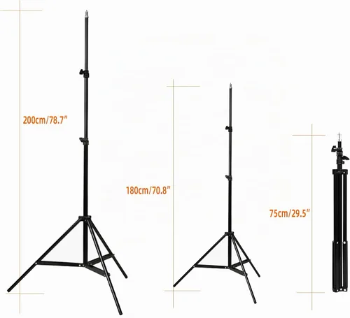 Vista 2 de Godox SN302 - Soporte de luz de estudio – Trípode ajustable de 70.9 in con soporte de luz resistente con tornillo de 1/4 pulgadas para luz