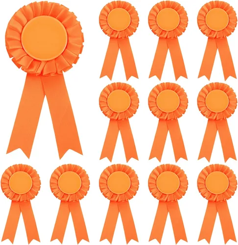 Vista 10 de Cinta de premio en blanco de 12 piezas, premio de premio de 1er lugar, medalla de roseta, cinta de participación de reconocimiento de victoria