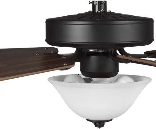 Vista 17 de AirPro Collection - Ventilador de techo de cinco aspas de 52 pulgadas con kit de luz blanca grabada