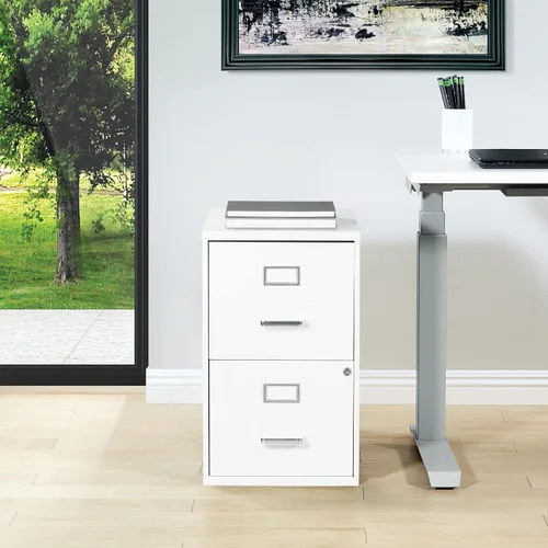 Vista 10 de OSP Home Furnishings - Archivador metálico con 2 cajones, color blanco