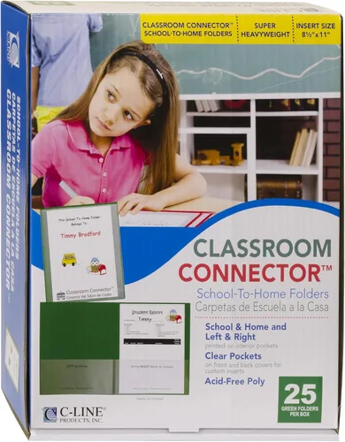 Vista 3 de C-Line aula Conector School-to-Home Fólders, Verde