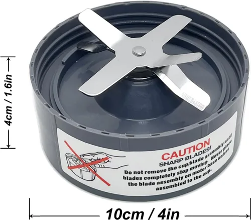 Vista 2 de Cuchilla extractora de repuesto con junta ya instalada para NutriBullet 600w 900w Pro Blender Blade piezas de repuesto NBR-0601WM
