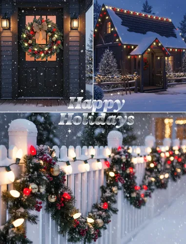 Vista 9 de Luces LED de Navidad rojas y blancas, luces de Navidad vintage C9 de 25 pies para exteriores con 26 bombillas LED, luz de Navidad extensible Luces