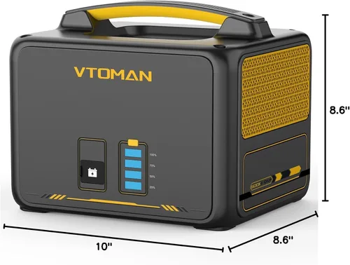 Vista 7 de VTOMAN Jump 600X Batería extra 640Wh para Jump 600X Estación de energía portátil, LiFePO4 (LFP) Batería de expansión de reserva con protección BMS