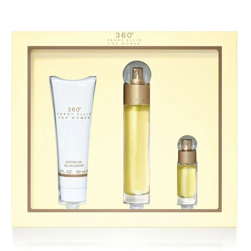 Vista 2 de Perry Ellis 360 Gift Set for Women, 3 Pieces (1.7 Ounce Eau de Toilette Spray + 3.0 Ounce Shower Gel + 0.25 Ounce Eau de Toilette Mini Spray)
