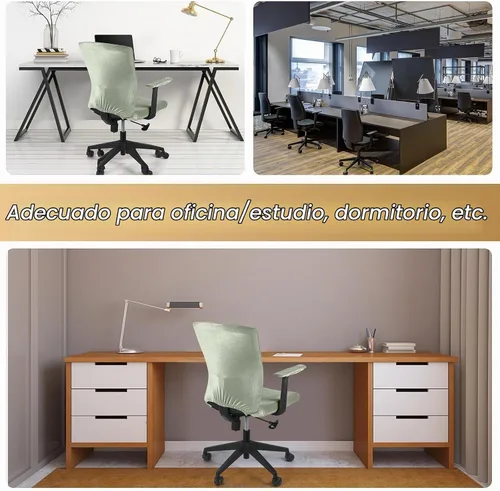 Vista 6 de Tallew Juego de 4 Fundas para Silla de Oficina, Fundas Universales Elásticas para Computadora, Fundas Protectoras Estiratables para Asiento