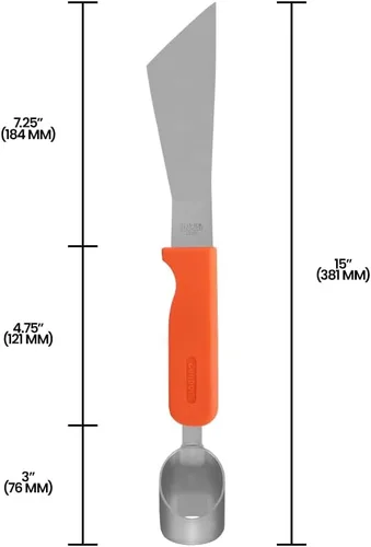 Vista 6 de Zenport Cuchillo recortador de lechuga con descorazonador K115-KOR 440 de acero inoxidable