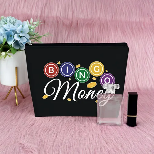 Vista 6 de Sfodiary Bolsa de regalo para amantes de los juegos de bingo - Bolsa de cosméticos para amantes del casino para mujeres Bingo Player, Bolsa de Bolsa