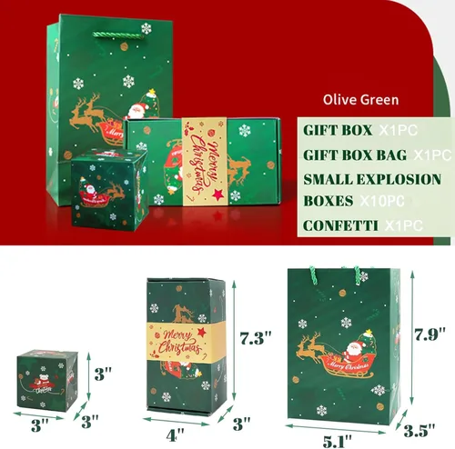 Vista 2 de DYFCNP Caja de regalo sorpresa para dinero, caja de regalo sorpresa explosión, cajas de regalo sorpresa de Navidad de 2024 recién llegadas, caja