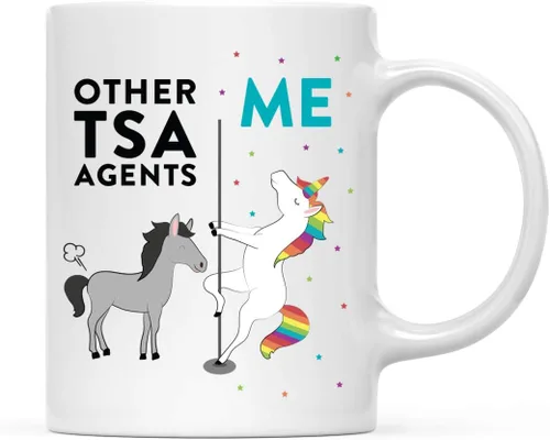 Vista 16 de Andaz Press Funny Quirky - Taza de té de café de cerámica de 11 onzas, regalo de agradecimiento, otros actores yo, unicornio de caballo, 1 paquete