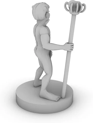 Vista 3 de Gnome Naked Wizard Mesa DND Gaming Miniatura