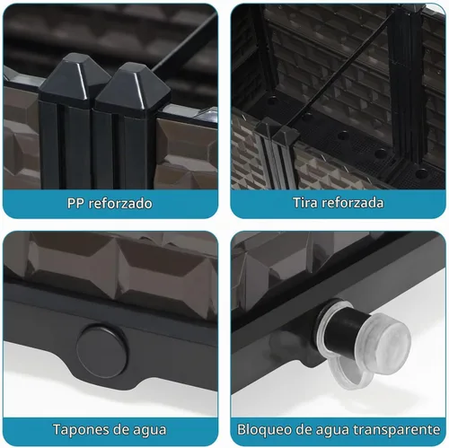 Vista 6 de [Usado] Macetas grandes para plantas al aire libre, maceta de 14 pulgadas de alto, camas elevadas para jardinería, riego automático, maceta elevada