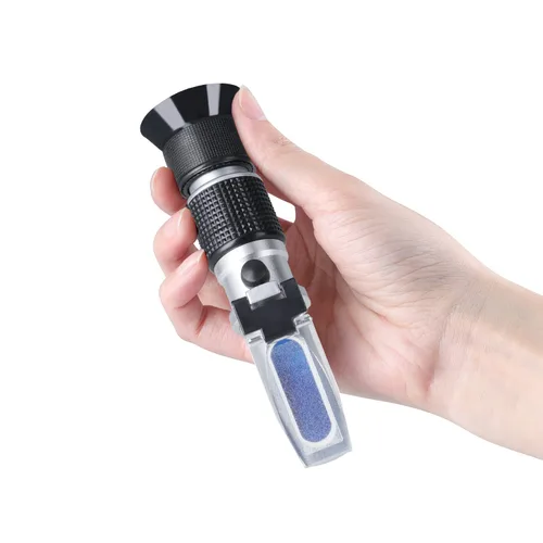 Vista 10 de Refractómetro Brix 0 ~ 32%, LEERCHUANG Refractómetro Brix de mano Prueba de contenido de azúcar, medición Brix de alta precisión con ATC