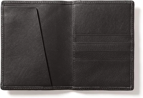 Vista 2 de Leatherology Funda para pasaporte Leatherology Deluxe, Rfid Black Onyx, Cartera Rfid