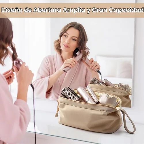 Vista 27 de Bolsa de viaje para herramientas para el cabello, compatible con Dyson Shark Flexstyle portátil, funda para secador de pelo, alisadores, rizadores