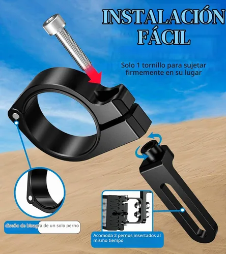 Vista 2 de VAZESWIN Soporte de Barra de Luz para UTV, Soporte de Montaje de LED de Aleación de Aluminio Resistente, Abrazadera de Barra Antivuelco UTV