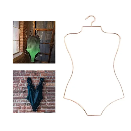 Vista 6 de 2 ganchos para traje de baño con forma de cuerpo, organizador de armario para niños, perchero para ropa de playa, colgador de ropa para armario