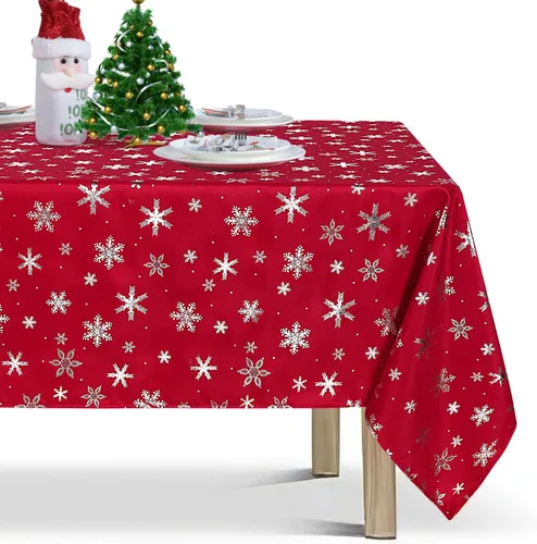 Vista 12 de Lushvida - Mantel rectangular, mantel de microfibra a prueba de derrames de aceite y resistente al agua Flor