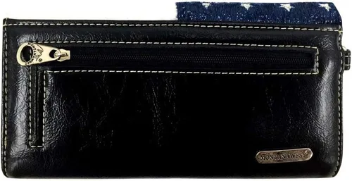 Vista 2 de Montana West - Cartera de mano para mujer, tarjeta de crédito, billete de moneda, intenta doblar, acordeón, Americana Patriótica Bunt, Moderno