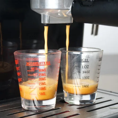 Vista 5 de Vasos de chupito, vaso medidor, base pesada, copa de vino, vaso de chupito de espresso, 26 mediciones incrementales, 1 oz, 6 cucharaditas, 2