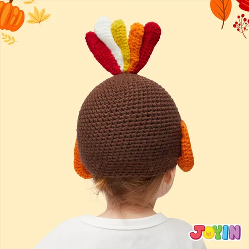 Vista 7 de JOYIN Gorro de pavo con orejeras - Accesorio de fotografía para bebés pequeños, carnaval cosplay