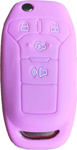 Vista 2 de Funda de silicona para llavero compatible con Ford Fusion N5F-A08TAA 2013 2014 2015 2016 164-R7986 3248-A08TAA