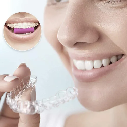 Vista 4 de Aligner Chew para bandejas, multicolor, 15 piezas/5 cajas Alineadores invisibles de los apoyos, ortodónticos, bandejas del alineador Seat