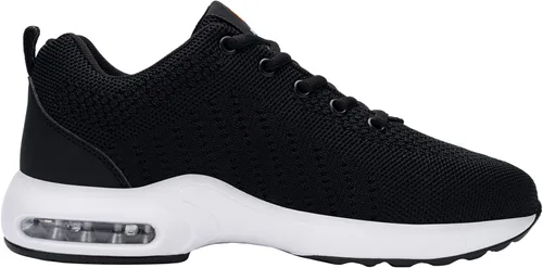 Vista 3 de FENLERN - Zapatos con punta de acero para mujer, tenis de seguridad ligeros con amortiguación de aire, zapatos de trabajo resistentes, fáciles