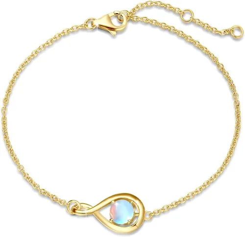 Vista 22 de FANCIME 925 Sterling Silver Infinity Birthstone Bracelets for Women abr-04